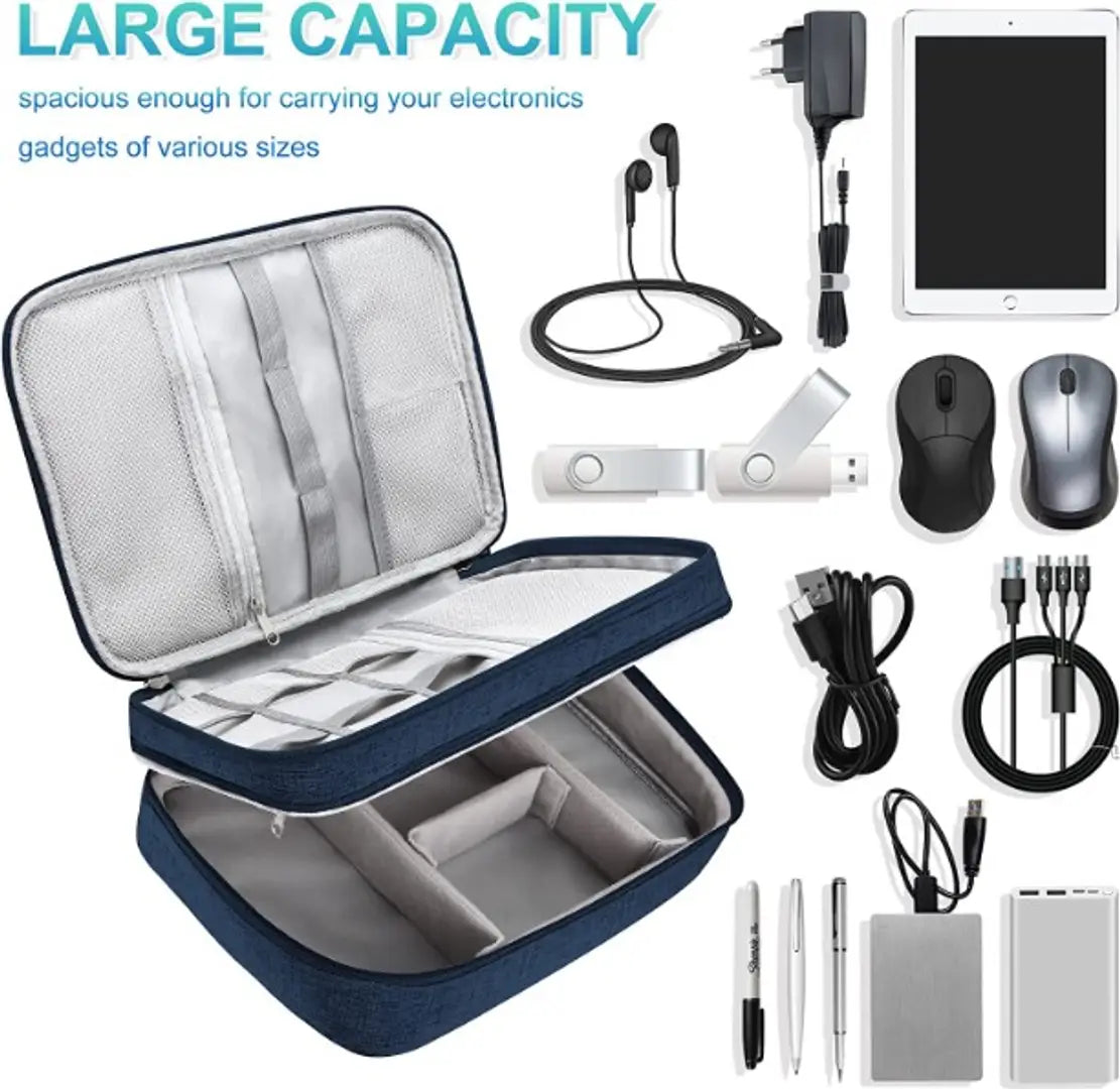 Ambiger Gadget Organizer Travel Cable Accessories Bag Electronics Organizer  Portable Storage Case for Cable, Cord, Charger, Adapter, Power Bank, Hard  Drives (Black) : Amazon.in: Electronics